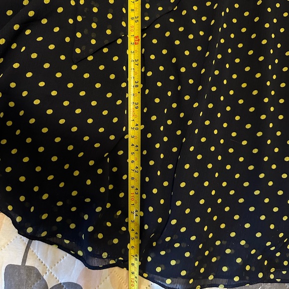 MSK Dark blue with greenish polka dot dress - Picture 3 of 4